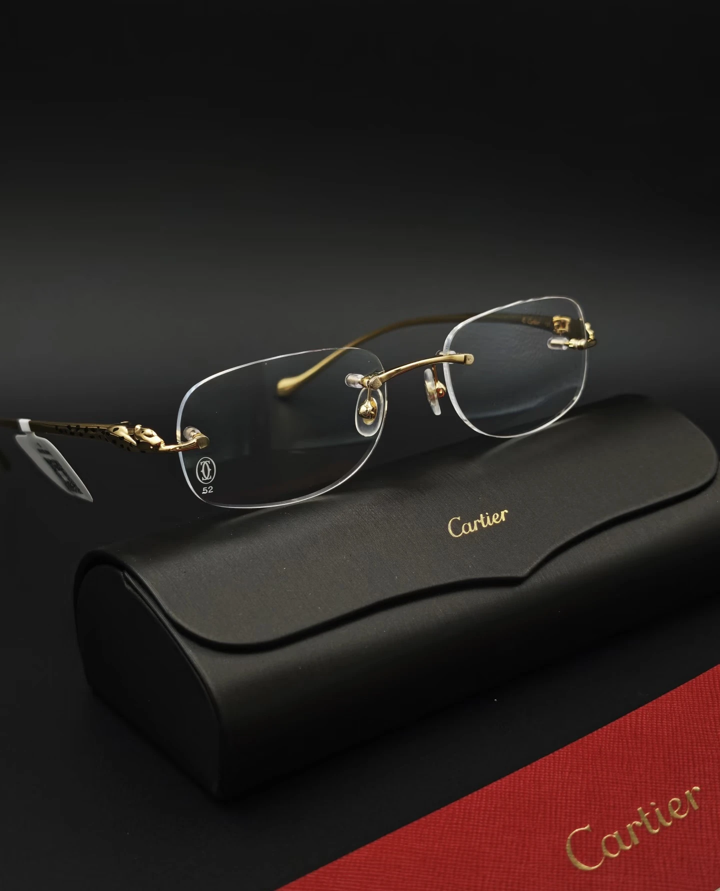 City Specs 2026 Cartier CT0058O 001 gold glasses on display at City Specs