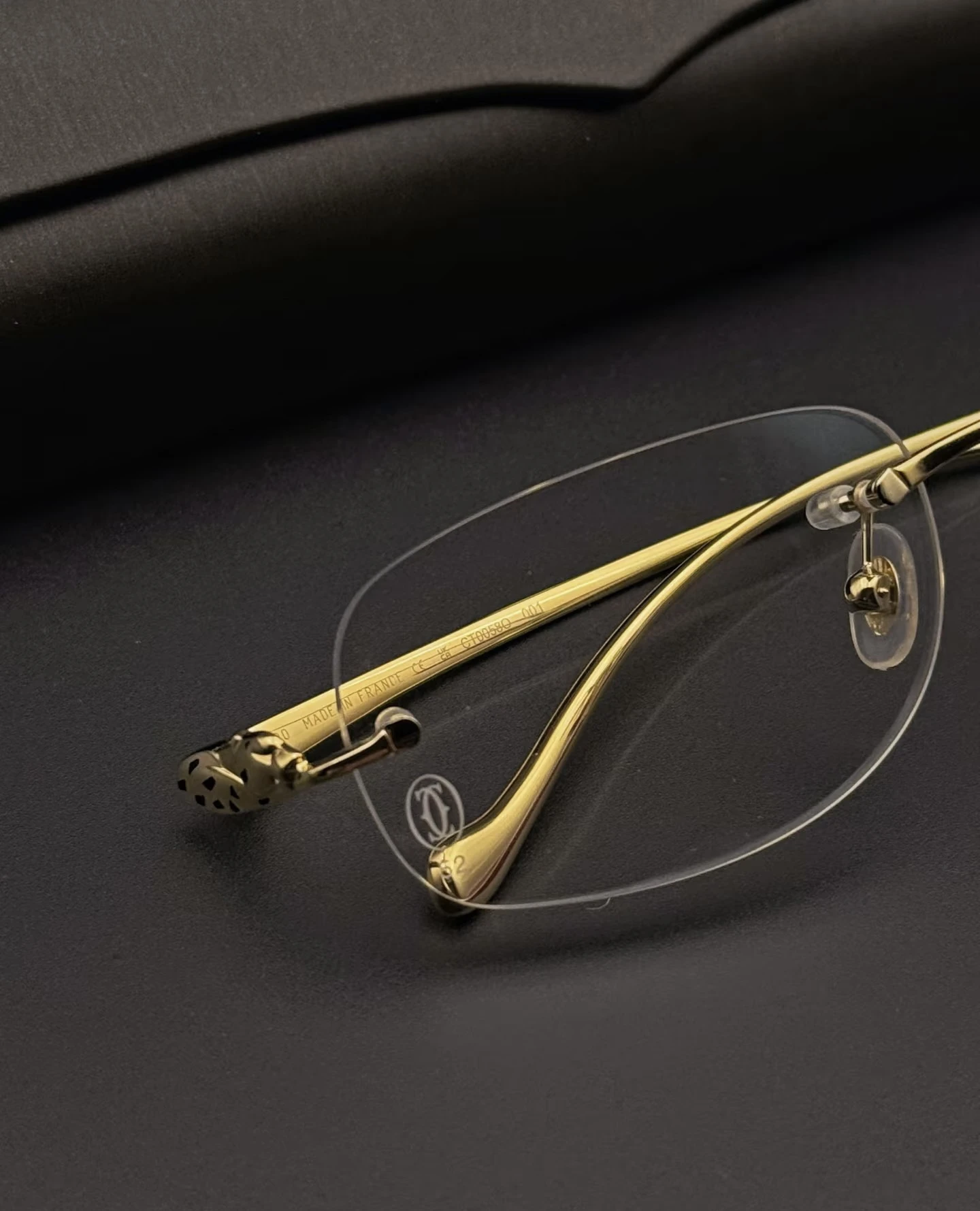 City Specs 2026 Cartier CT0058O 001 gold glasses on display at City Specs
