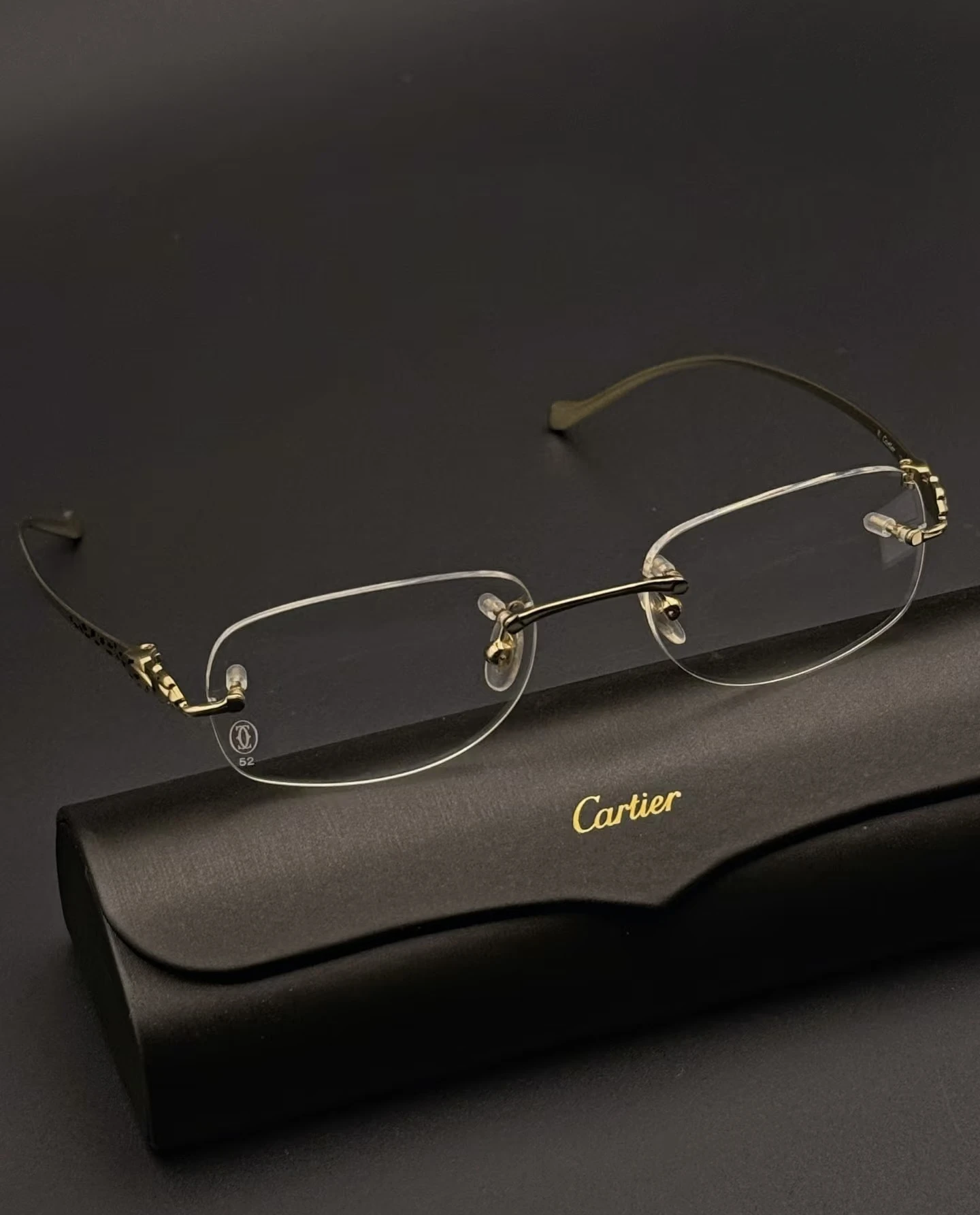 City Specs 2026 Cartier CT0058O 001 gold glasses on display at City Specs